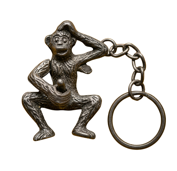 Antique Jerking Monkey Keychain